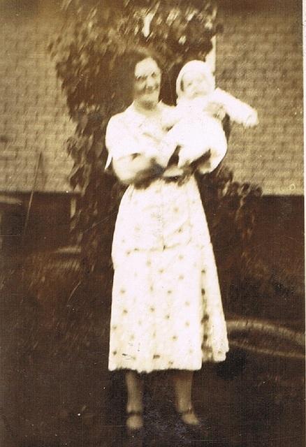 Grandma W with Wes at about 6 months old