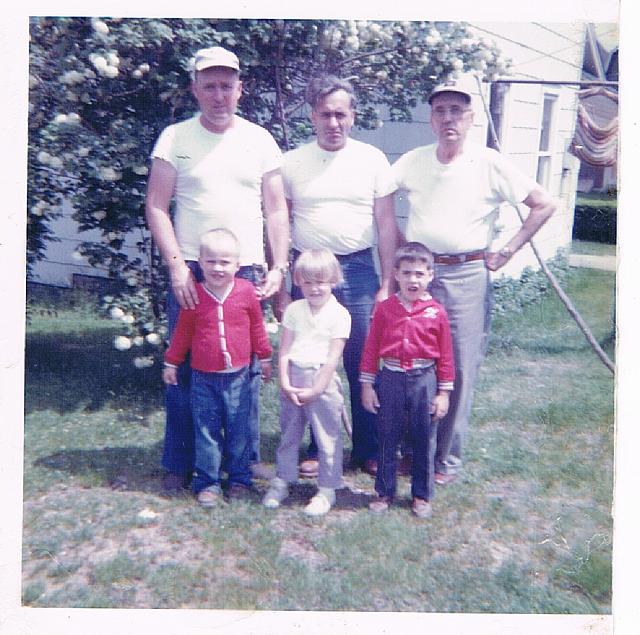 Ernie, Ellen's brother-in-law, and Elmer with Kids