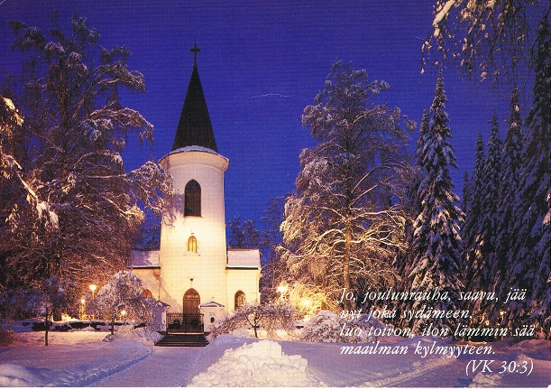 The winter scene of Seinäjoki church
